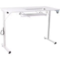 SewingRite SewStation 101 draagbare opklapbare naaitafel met stalen poten, wit - perfect voor thuis, kantoor en bedrijf