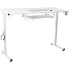SewingRite SewStation 101 draagbare opklapbare naaitafel met stalen poten, wit - perfect voor thuis, kantoor en bedrijf