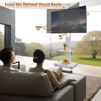 TV-Ständer für 32–75-Zoll-Fernseher, höhenverstellbarer mobiler TV-Wagen mit Schublade und Rollen für Wohnzimmer, Schlafzimmer und Büro – ModernLuxe