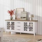 TV-meubels met opbergladen, entertainmentcenter, TV-consoletafel voor woonkamer of slaapkamer, opbergkast