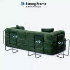 80.7 5-in-1 Convertible Sleeper Sofa Bed 鈥?Corduroy, 1200 lbs, No Assembly