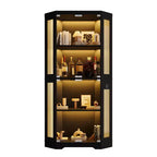 Glazen vitrinekast, vitrinekasten met 4 etages, hoekvitrinekasten voor verzamelobjecten/speelgoed/boeken, opbergkasten voor de woonkamer
